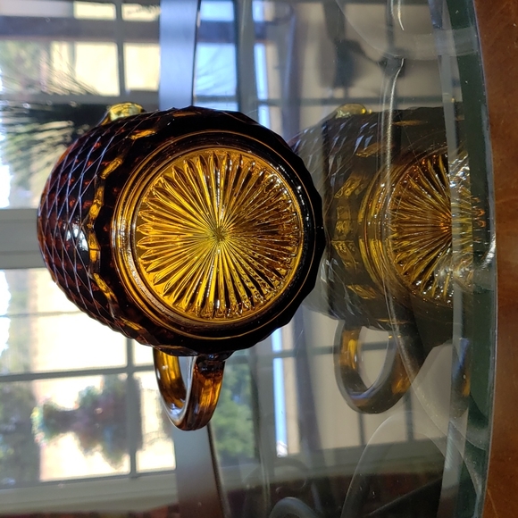 💘VINTAGE INDIANA AMBER COLONY WHITEHALL GOBLET WATER PARFAIT GLASS PITCHER LGE - Picture 7 of 12